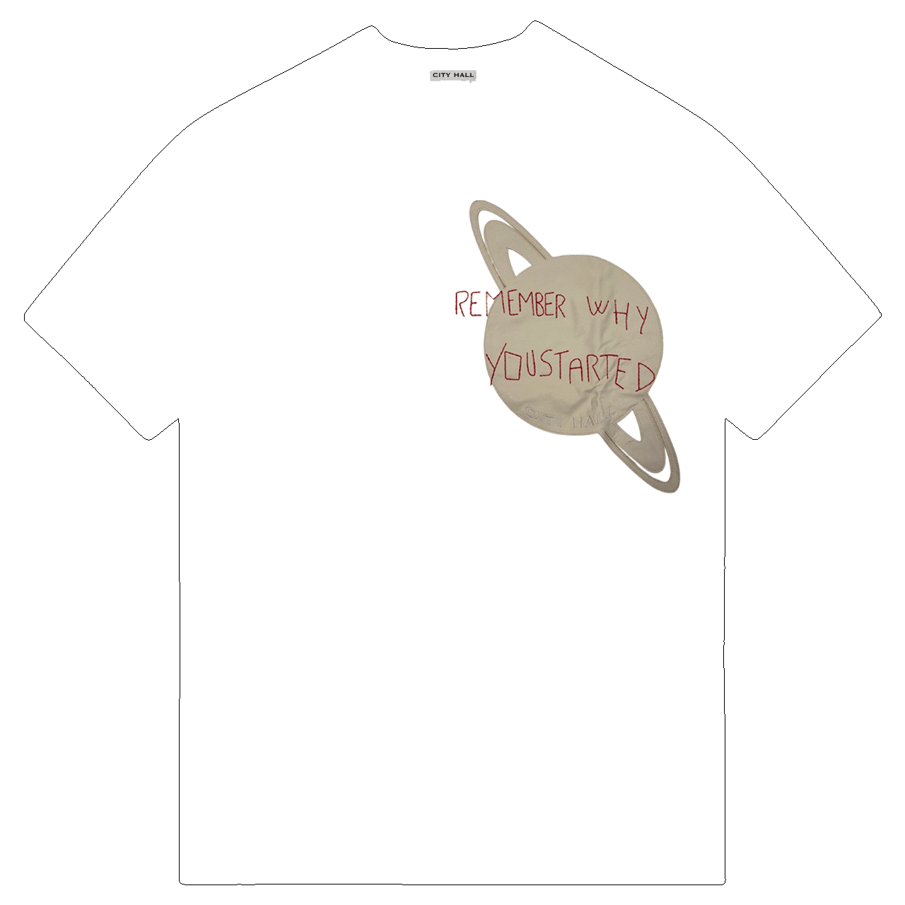 Remember Why You Started Tee With Planet White